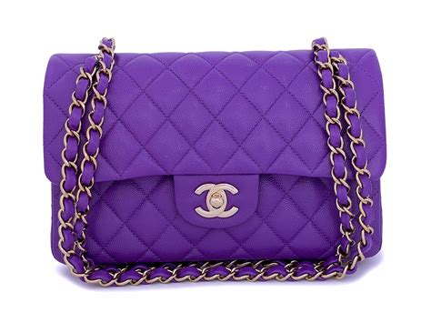 chanel purple caviar|Handbags & Bags .